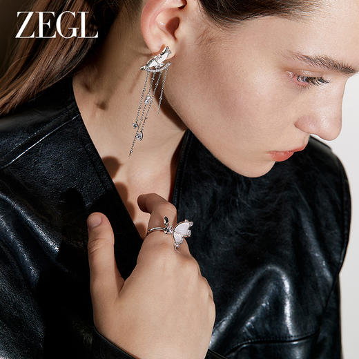 ZEGL设计师蝶语系列蝴蝶开口戒指女小众设计指环冷淡风高级食指戒 商品图2