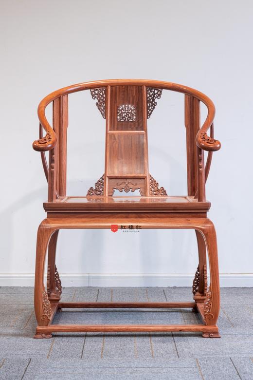 红桥红  家具严选  缅甸花梨（大果紫檀）【带托泥 皇宫 圈椅 三件套】 商品图1