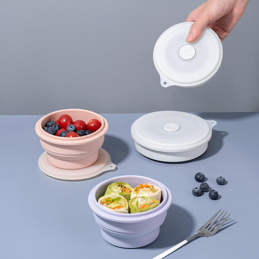 OTB欧标铂金硅胶折叠碗两件套组合 商品图1