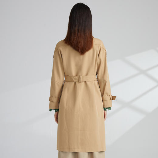 VIVIAN LIU薇薇安刘TR2343107秋女装新款小翻领英伦风双排扣风衣 商品图1