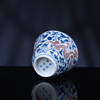 青花釉里红描金缠枝龙凤纹束腰杯 商品缩略图4