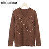 oldcolour休闲套头针织衫冬季新款设计感宽松镂空毛衣女O42052230 商品缩略图2