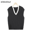 oldcolour针织马甲冬季新款V领气质纯色直筒百搭背心女O43051123 商品缩略图2