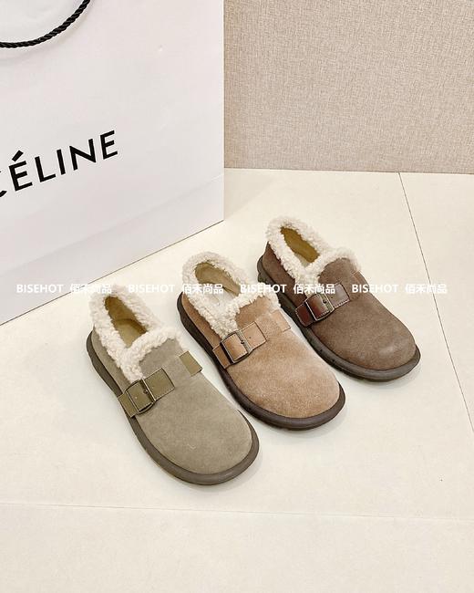 新品女士平底磨砂皮圆头休闲棉鞋394B35567（W） 商品图0