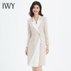 IWY/气质拼接杏色西装连衣裙女高级感下摆褶皱美容院前台工作服Q13327 商品缩略图2