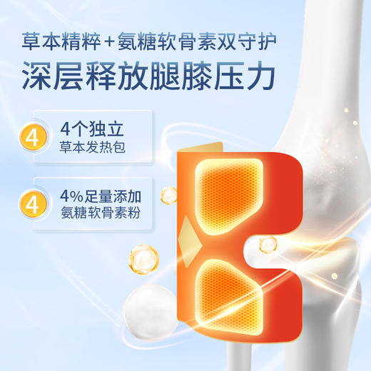 【膝盖养护】氨糖软骨素暖膝贴 (6片/盒）（严禁就寝时使用，不得与其他取暖设备同用，谨防低温烫伤！） 商品图3
