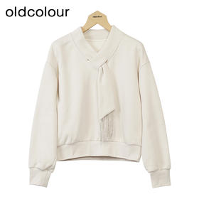 oldcolour纯色加绒卫衣冬季新款设计感百搭短款上衣女O44024450