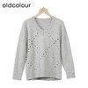 oldcolour休闲套头针织衫冬季新款设计感宽松镂空毛衣女O42052230 商品缩略图1