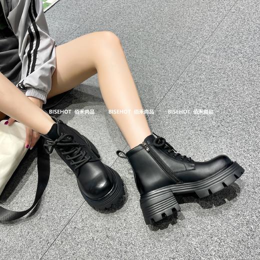 新品厚底加绒女士百搭时尚增高矮靴919B35528（W） 商品图1