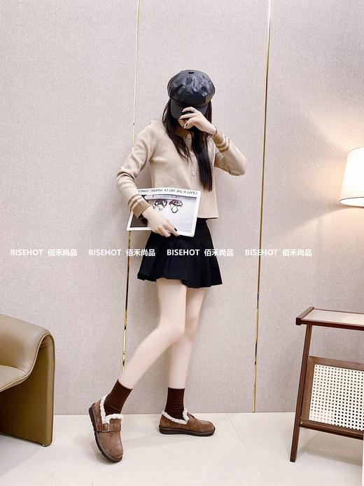 新品女士平底磨砂皮圆头休闲棉鞋394B35567（W） 商品图2