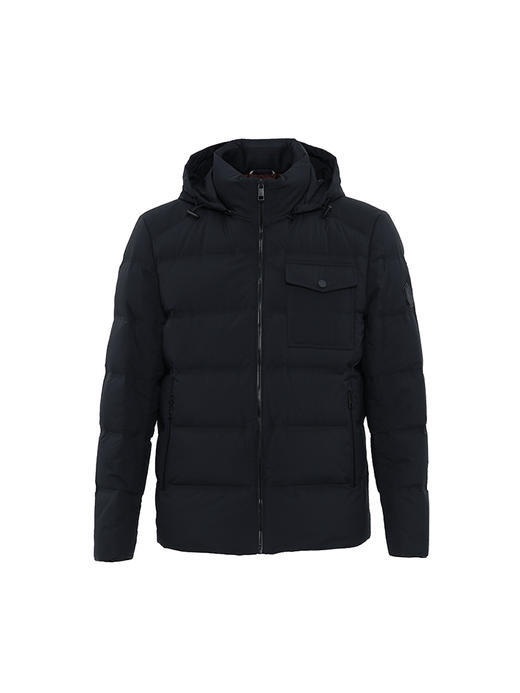 callisto藏青白鹅绒直充可脱卸连帽羽绒服 FSFED060C 商品图3