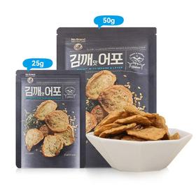 韩国No Brand诺倍得海苔芝麻味鱼脆片25g/50g 新鲜鱼肉作为基底非油炸 057940/057754