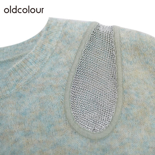 oldcolour纯色简约连衣裙冬季新款设计感中长款针织衫女O41103169 商品图3