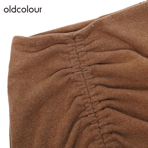 oldcolour复古气质高腰半身裙冬季新款不规则开叉中长裙O41063346 商品图2