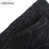 oldcolour黑色高腰短裤冬季新款印花简约百搭休闲裤女O42071221 商品缩略图3
