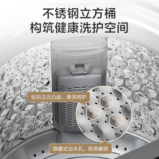 小天鹅（LittleSwan）TB80V23H洗衣机全自动波轮变频直驱电机 大容量家用租房宿舍（美） 商品图4