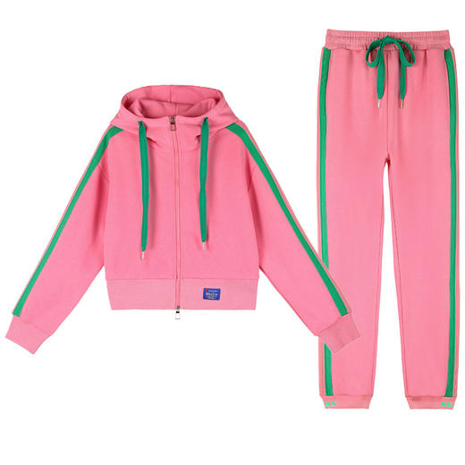 休闲运动风套装，新款春秋学院风连帽短外套休闲裤两件套TR-MLT5673 商品图4