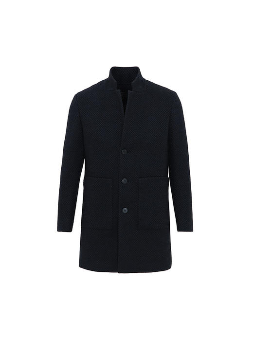 callisto灰朦蓝羊毛混纺大衣 FSFEC090C 商品图3