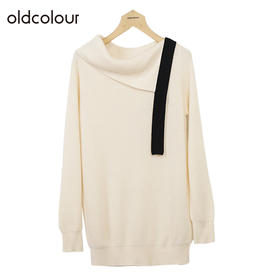 oldcolour简约气质针织衫冬季新款宽松显瘦中长款毛衣女O41052351