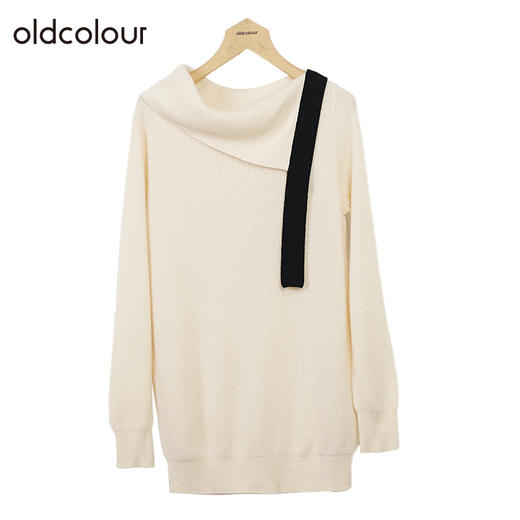 oldcolour简约气质针织衫冬季新款宽松显瘦中长款毛衣女O41052351 商品图0
