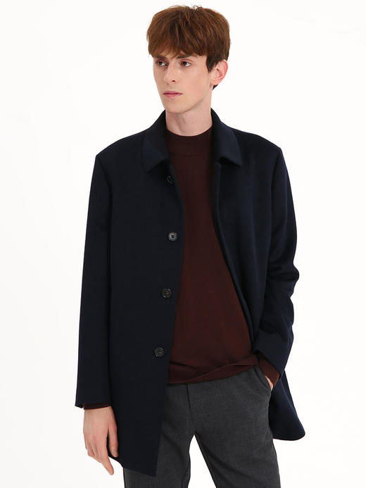 callisto藏青羊毛羊绒大衣 FSFEC103C 商品图1