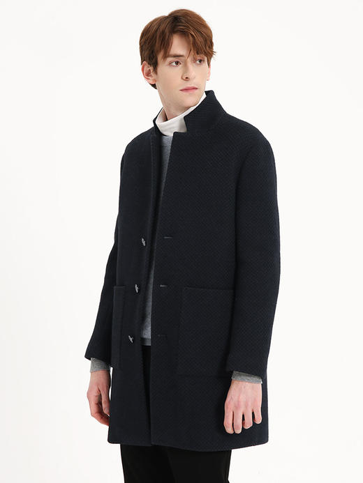 callisto灰朦蓝羊毛混纺大衣 FSFEC090C 商品图2