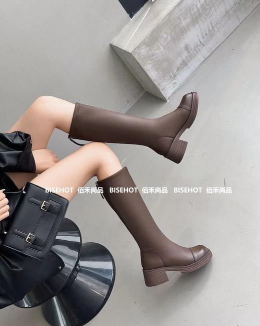 新品女士方根加绒百搭显高瘦腿高靴798B35508（W） 商品图7