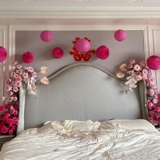 婚房床头鲜花装饰 商品图0