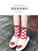 23秋冬新女款中筒丝光羊毛柔软保暖格子笑脸提花复古女袜 商品缩略图3