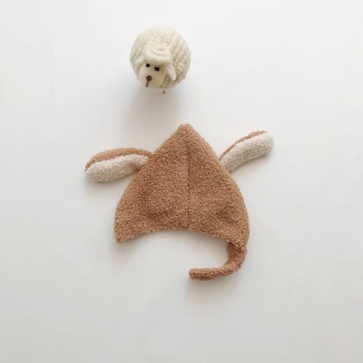 婴儿帽子秋冬韩版婴幼儿兔子耳朵毛绒绒保暖护耳帽宝宝帽子秋冬 商品图7