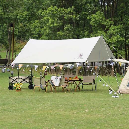 徽羚羊 4-5人 露营防雨遮阳 天幕  300*295CM（含撑杆配件）米白色 商品图0