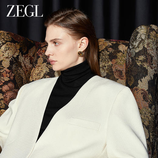 ZEGL法式复古虎眼石耳环女小众设计感高级耳钉925银针秋冬耳饰品 商品图3