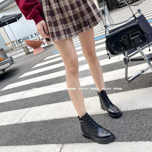 新品女士牛皮加绒平底特大码女矮靴653B35544（W） 商品图3