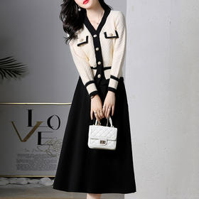 雀说 时尚套装女秋装洋气优雅收腰显瘦减龄两件套3ZF-6022