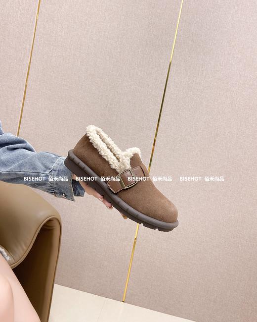 新品女士平底磨砂皮圆头休闲棉鞋394B35567（W） 商品图3