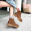 新品磨砂牛皮高帮百搭舒适休闲女矮靴653B35546（W） 商品缩略图5