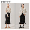 oldcolour冬新款黑色气质中长款蕾丝针织半身裙女O42063274 商品缩略图2