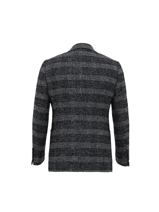 callisto蓝灰丝羊毛混纺休闲单衣 FSFJK122H 商品图2