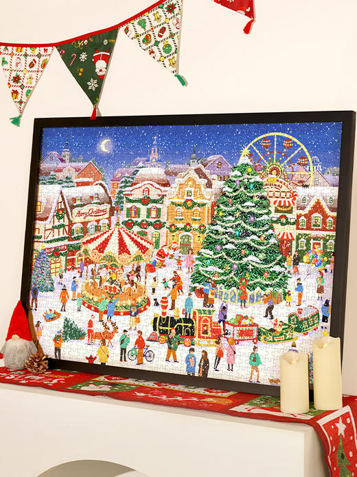 TOI图益拼图成人版1000片减压解闷高难度手工玩具冬灯圣诞广场 商品图1