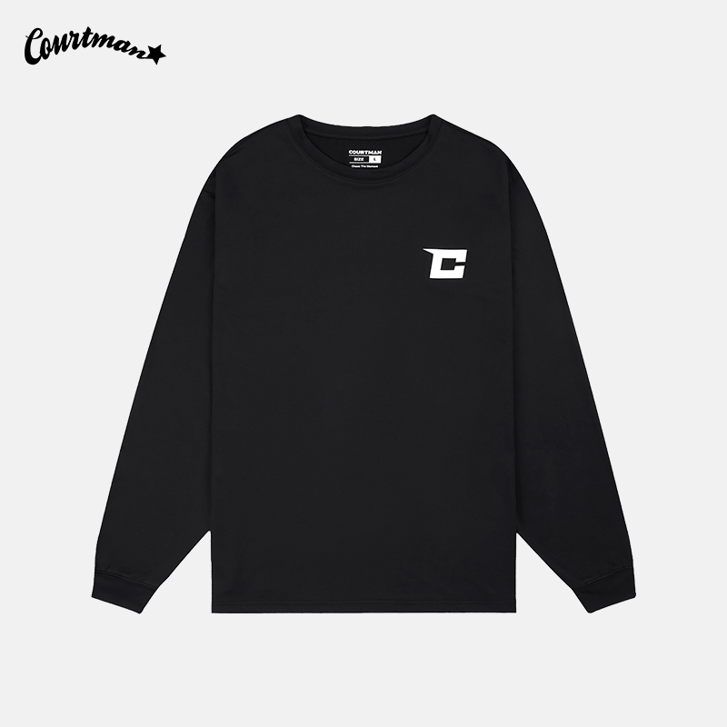 【福利大放送】COURTMAN长袖T恤C星印花运动休闲美式百搭宽松上衣潮