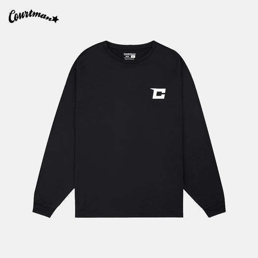 【福利大放送】COURTMAN长袖T恤C星印花运动休闲美式百搭宽松上衣潮 商品图0