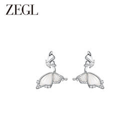 ZEGL设计师蝶语系列大蝴蝶耳环女高级感2023新款爆款耳钉银针耳饰