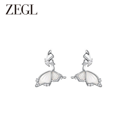 ZEGL设计师蝶语系列大蝴蝶耳环女高级感2023新款爆款耳钉银针耳饰 商品图0