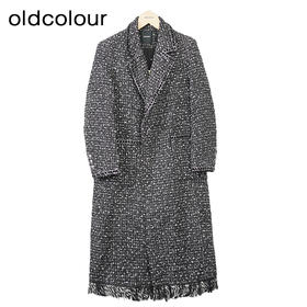 oldcolour黑色长款外套冬季新款高级感气质直筒大衣女O44153417