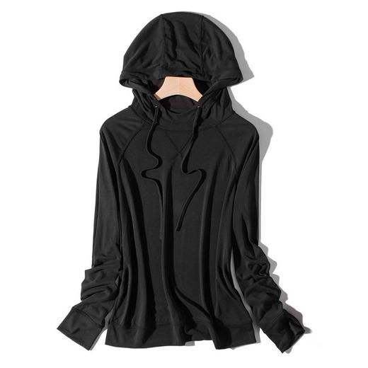 一姐春夏新款上衣外套休闲宽松玻尿酸德绒帽衫 商品图3