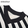 oldcolourV领条纹卫衣冬季新款简约气质直筒短款T恤女O42024284 商品缩略图3
