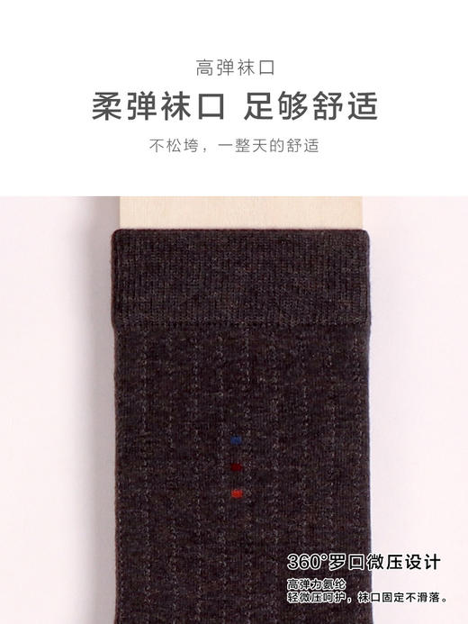 23秋冬新品男士丝麻抗菌提花绅士商务纯色透气长邦男袜 商品图7