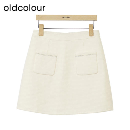 oldcolour复古高腰短裙冬季新款时尚气质格子百搭半身裙O42061272 商品图0