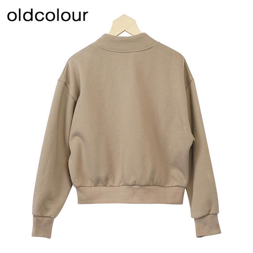 oldcolour纯色加绒卫衣冬季新款设计感百搭短款上衣女O44024450 商品图2