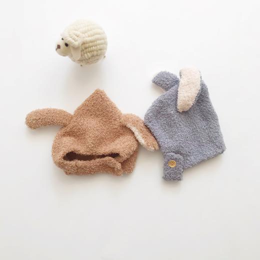 婴儿帽子秋冬韩版婴幼儿兔子耳朵毛绒绒保暖护耳帽宝宝帽子秋冬 商品图3